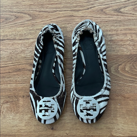 Tory Burch Shoes - Tory Burch Black and White Zebra Flats Sz 6 1/2